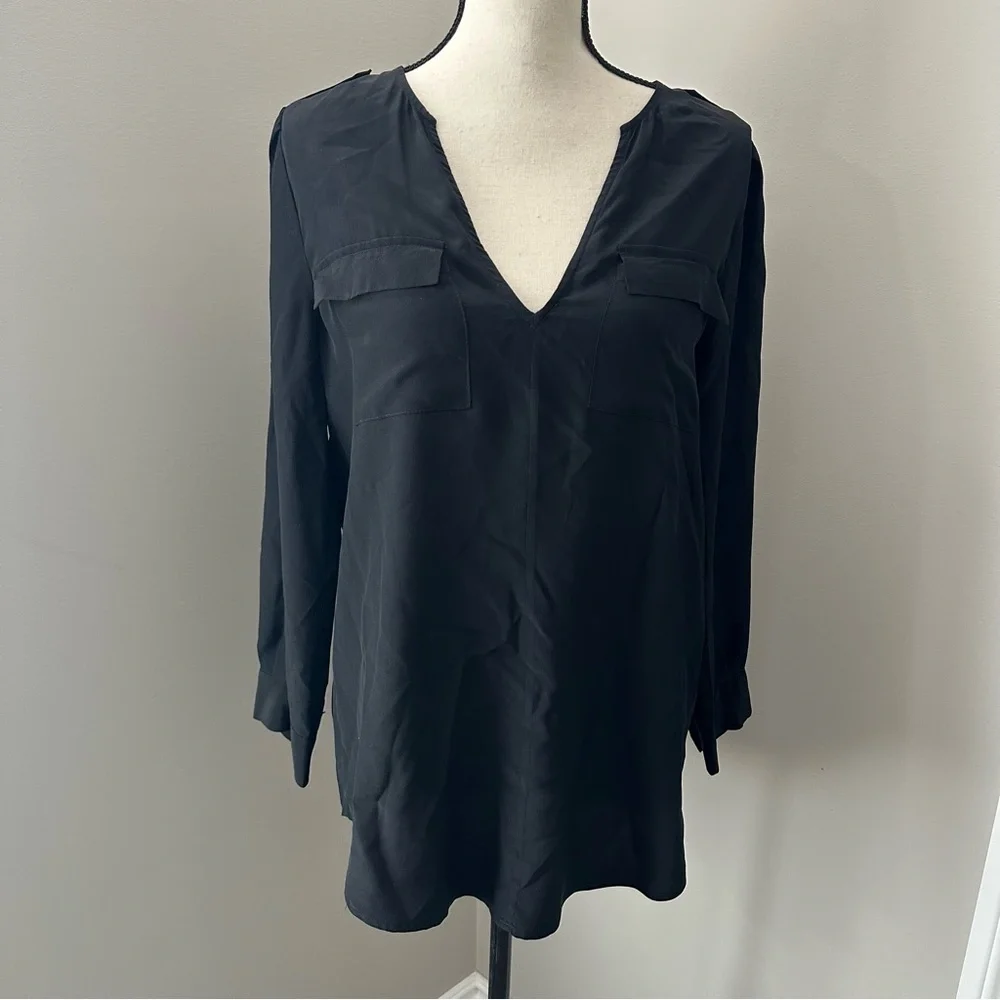 Joie 100% Silk Military Style Blouse - Picture 1 of 6